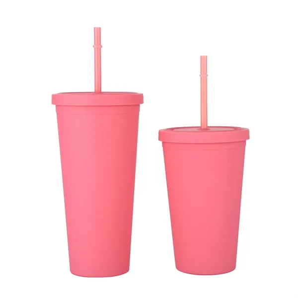 16oz/24oz Frosted double-deck beverage cup - 16oz/24oz Frosted double-deck beverage cup - Image 2 of 6