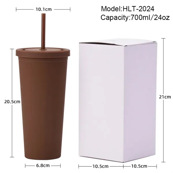 16oz/24oz Frosted double-deck beverage cup - 16oz/24oz Frosted double-deck beverage cup - Image 5 of 6