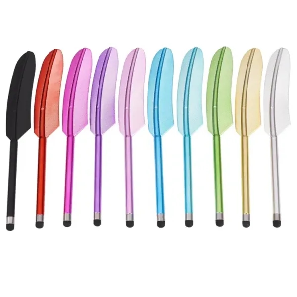 Feather Shaped Stylus Ballpoint Pen - Feather Shaped Stylus Ballpoint Pen - Image 1 of 2