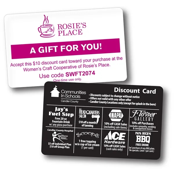 Lightweight Plastic Discount Card - Lightweight Plastic Discount Card - Image 0 of 0