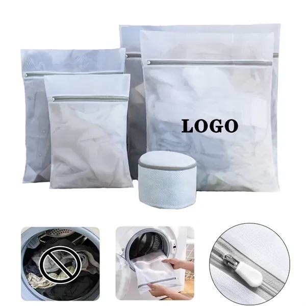 12"*16" Clear Net Mesh Laundry Bags with Zipper Closure - 12"*16" Clear Net Mesh Laundry Bags with Zipper Closure - Image 0 of 2