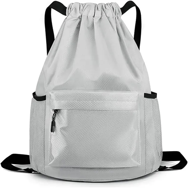 Basketball Drawstring Backpack Bag - Basketball Drawstring Backpack Bag - Image 0 of 5