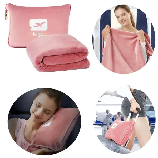 Travel Airplane Blanket Pillow 2 In 1 - Travel Airplane Blanket Pillow 2 In 1 - Image 0 of 8