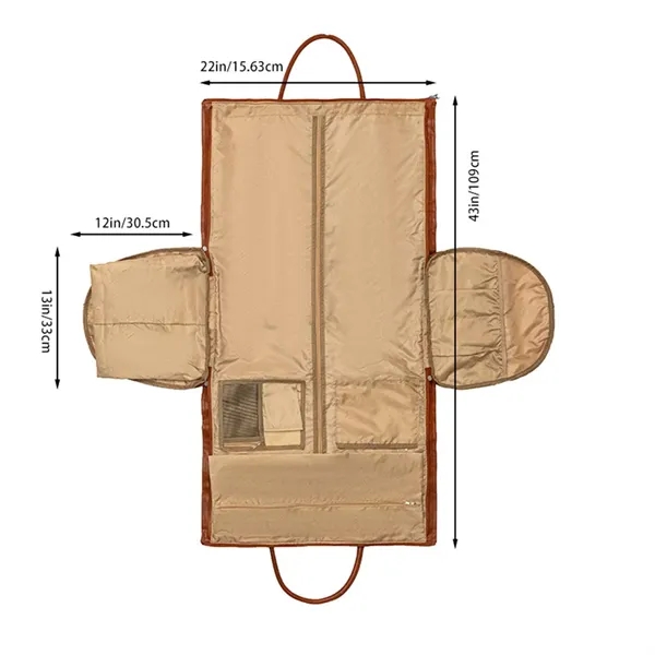 Convertible Duffle Garment Bag with Premium PU Leather - Convertible Duffle Garment Bag with Premium PU Leather - Image 2 of 4