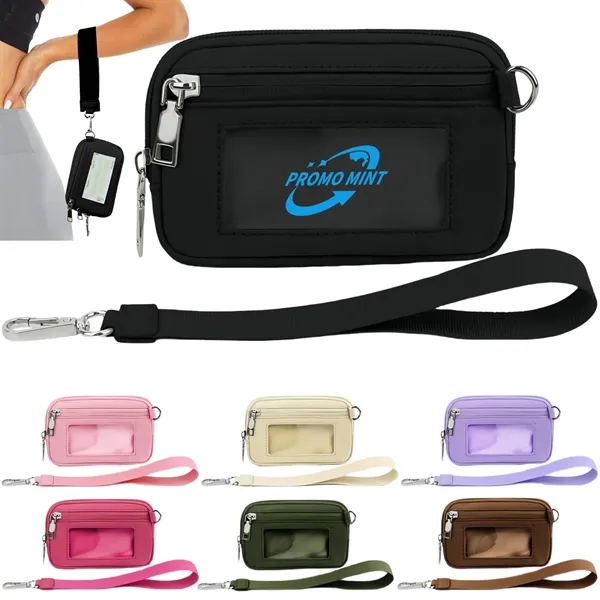 Water Resistant Zip Keychain Wallet With ID Window - Water Resistant Zip Keychain Wallet With ID Window - Image 0 of 4