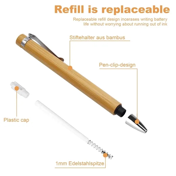Bamboo Wooden Ballpoint Pen - Bamboo Wooden Ballpoint Pen - Image 2 of 3