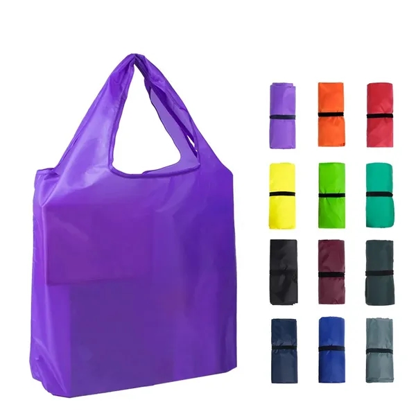 Reusable Grocery Foldable Shopping Bag With Elastic Band - Reusable Grocery Foldable Shopping Bag With Elastic Band - Image 1 of 17