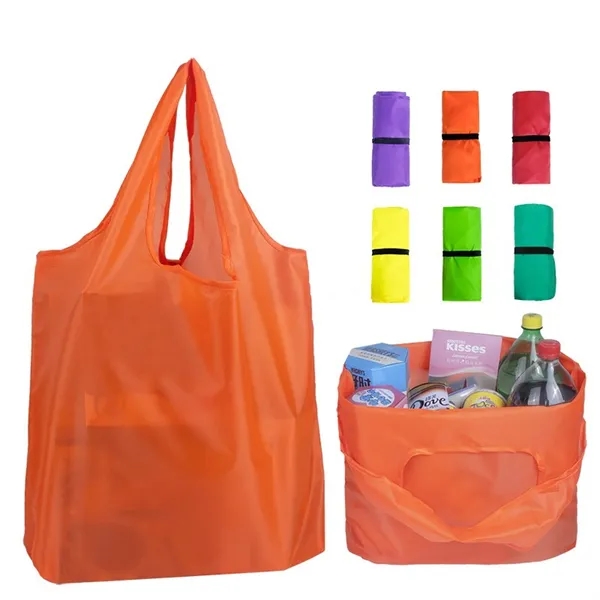 Reusable Grocery Foldable Shopping Bag With Elastic Band - Reusable Grocery Foldable Shopping Bag With Elastic Band - Image 2 of 17