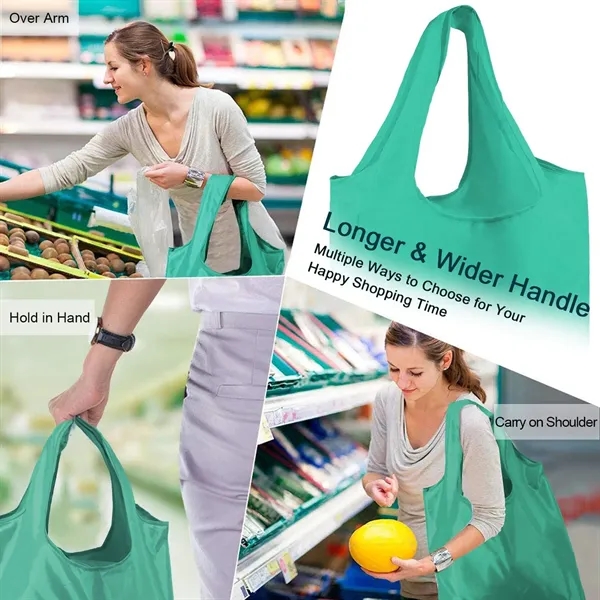 Reusable Grocery Foldable Shopping Bag With Elastic Band - Reusable Grocery Foldable Shopping Bag With Elastic Band - Image 14 of 17