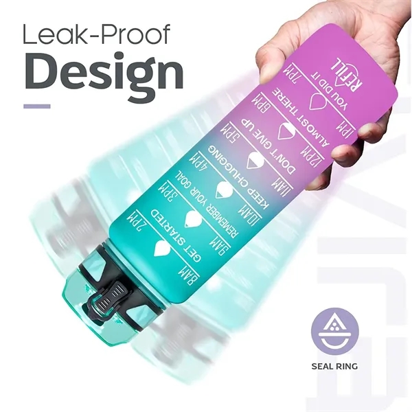 32Oz Motivational Fitness Leak-Proof Sports Water Bottle - 32Oz Motivational Fitness Leak-Proof Sports Water Bottle - Image 5 of 14
