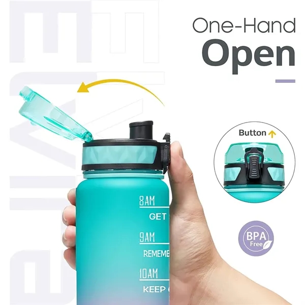 32Oz Motivational Fitness Leak-Proof Sports Water Bottle - 32Oz Motivational Fitness Leak-Proof Sports Water Bottle - Image 6 of 14