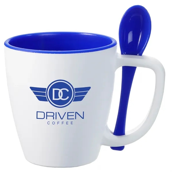 Double Wall Insulated Mug with Spoon, 14 oz. - Double Wall Insulated Mug with Spoon, 14 oz. - Image 3 of 10