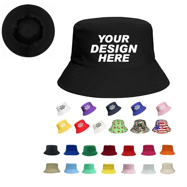 Cotton Bucket Sun Hat - Cotton Bucket Sun Hat - Image 0 of 14