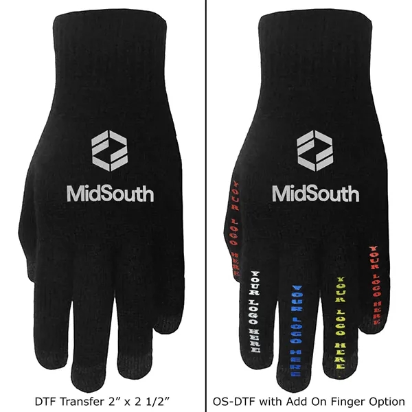 5 Finger Text Gloves with Oversized DTF - 5 Finger Text Gloves with Oversized DTF - Image 0 of 4