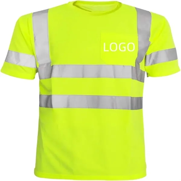 Safety T-shirt With Reflective Sripes - Safety T-shirt With Reflective Sripes - Image 0 of 2