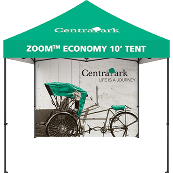 10' Zoom Economy Outdoor Tent Custom Printed Backwall - 10' Zoom Economy Outdoor Tent Custom Printed Backwall - Image 1 of 1