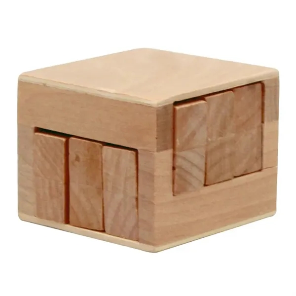 Wooden Sliding Cube Puzzle - Wooden Sliding Cube Puzzle - Image 1 of 9