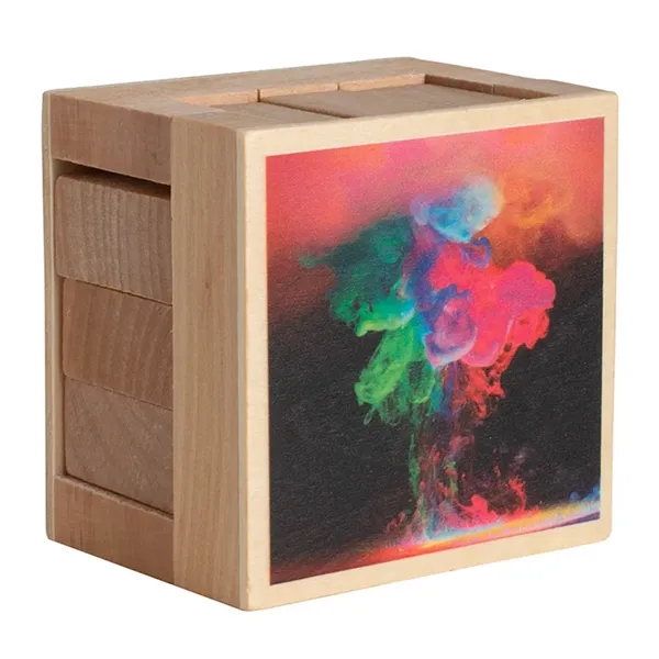Wooden Sliding Cube Puzzle - Wooden Sliding Cube Puzzle - Image 5 of 9