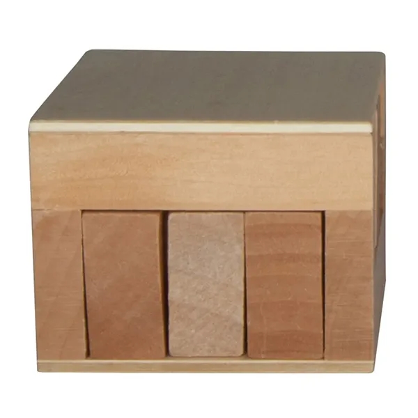 Wooden Sliding Cube Puzzle - Wooden Sliding Cube Puzzle - Image 8 of 9