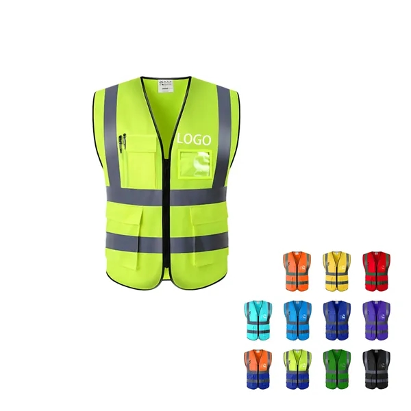 Multi-Pocket Unisex Reflective Jacket Safety Vest - Multi-Pocket Unisex Reflective Jacket Safety Vest - Image 0 of 1