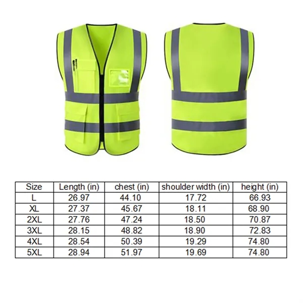 Multi-Pocket Unisex Reflective Jacket Safety Vest - Multi-Pocket Unisex Reflective Jacket Safety Vest - Image 1 of 1