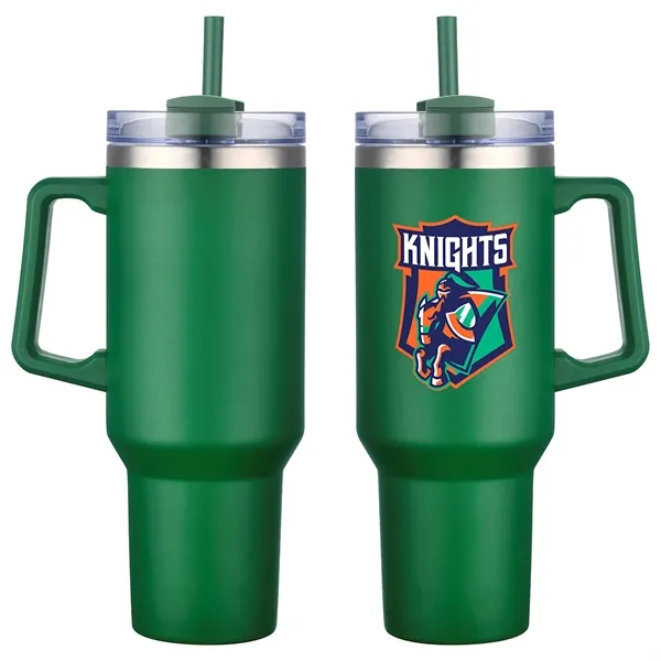 Genoa 40 oz Vacuum Insulated Travel Mug with Straw - Genoa 40 oz Vacuum Insulated Travel Mug with Straw - Image 3 of 12