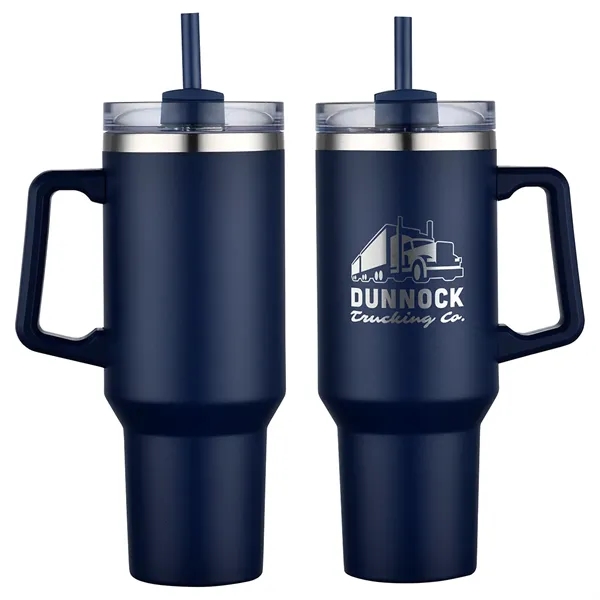Genoa 40 oz Vacuum Insulated Travel Mug with Straw - Genoa 40 oz Vacuum Insulated Travel Mug with Straw - Image 6 of 12
