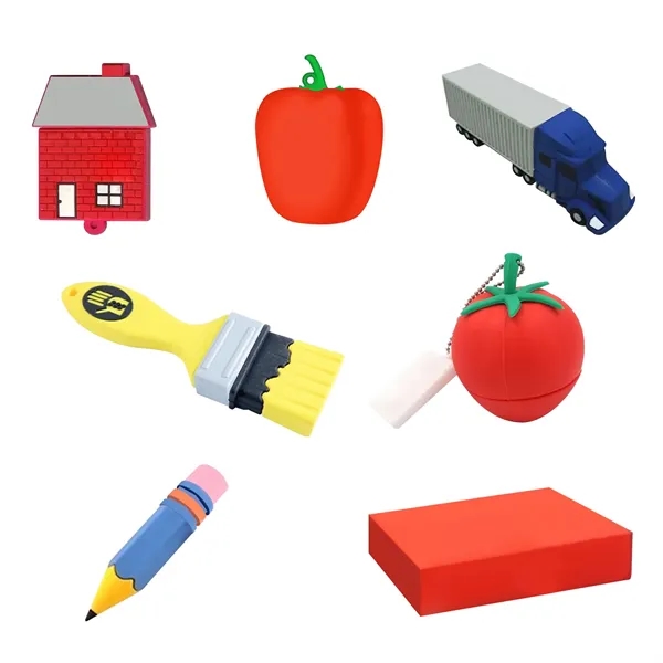 Custom PVC 3D USB Drives-8GB - Custom PVC 3D USB Drives-8GB - Image 1 of 6