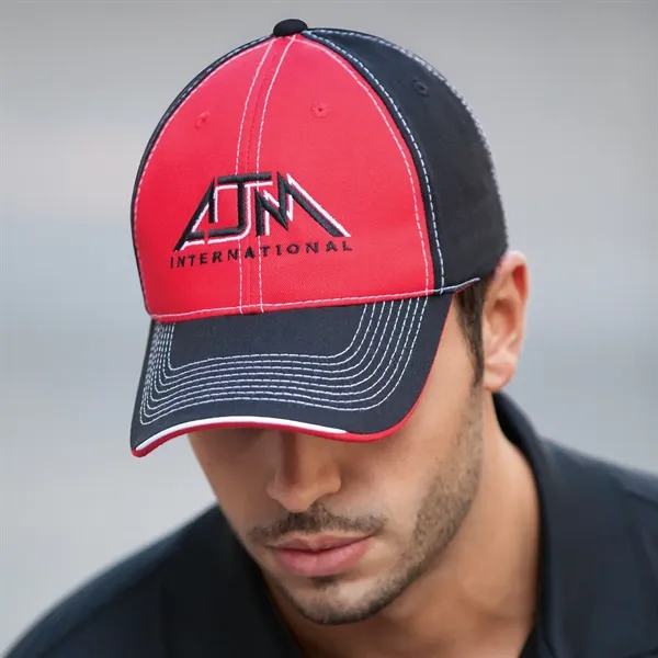 6 Panel Constructed Full-Fit Deluxe Chino Twill Cap - 6 Panel Constructed Full-Fit Deluxe Chino Twill Cap - Image 13 of 16