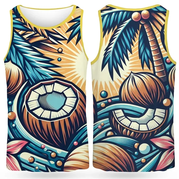 Dye Sublimation Birdseye Mesh Performance Tank Top (160gsm) - Dye Sublimation Birdseye Mesh Performance Tank Top (160gsm) - Image 3 of 5