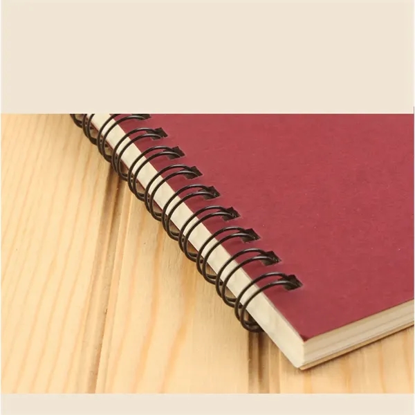 A5 Spiral Notebook Ruled Hard Kraft Cover 60 Sheets - A5 Spiral Notebook Ruled Hard Kraft Cover 60 Sheets - Image 4 of 4