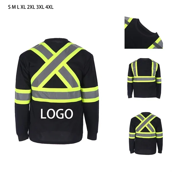 Long Sleeve Hi Vis Reflective Safety Shirts - Long Sleeve Hi Vis Reflective Safety Shirts - Image 0 of 4