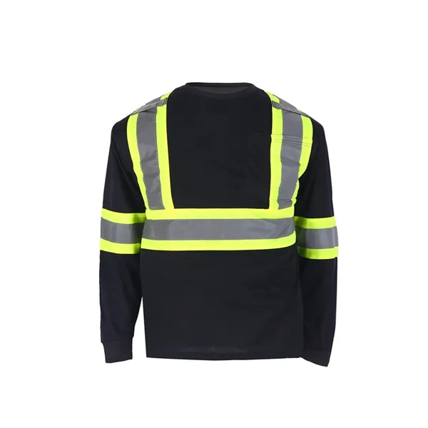 Long Sleeve Hi Vis Reflective Safety Shirts - Long Sleeve Hi Vis Reflective Safety Shirts - Image 2 of 4