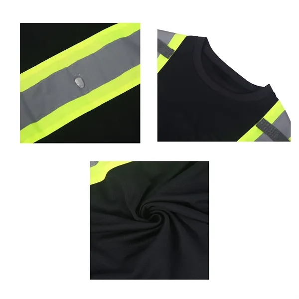 Long Sleeve Hi Vis Reflective Safety Shirts - Long Sleeve Hi Vis Reflective Safety Shirts - Image 3 of 4