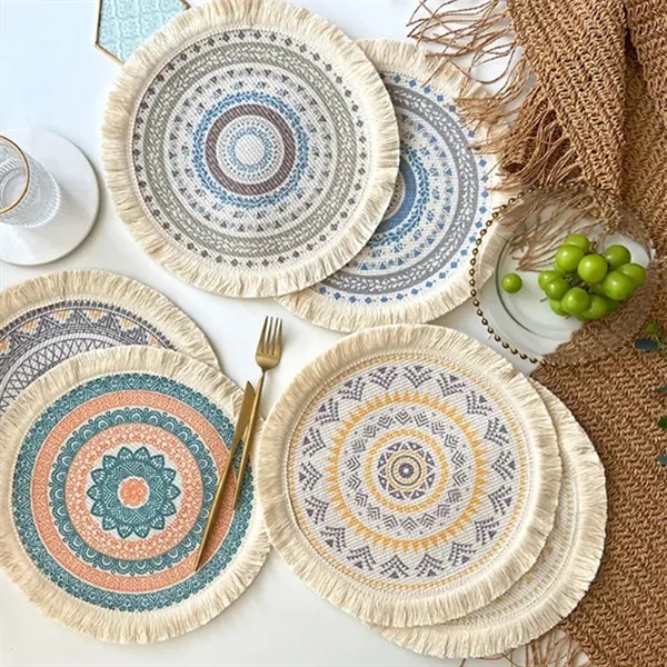 Tassel Carpet Mouse Pad/Rug Coaster Round - Tassel Carpet Mouse Pad/Rug Coaster Round - Image 2 of 7