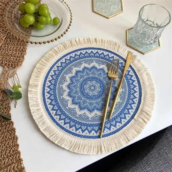 Tassel Carpet Mouse Pad/Rug Coaster Round - Tassel Carpet Mouse Pad/Rug Coaster Round - Image 5 of 7