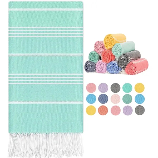 Turkish Beach Towel Oversized 39x71 100% Cotton - Turkish Beach Towel Oversized 39x71 100% Cotton - Image 2 of 2