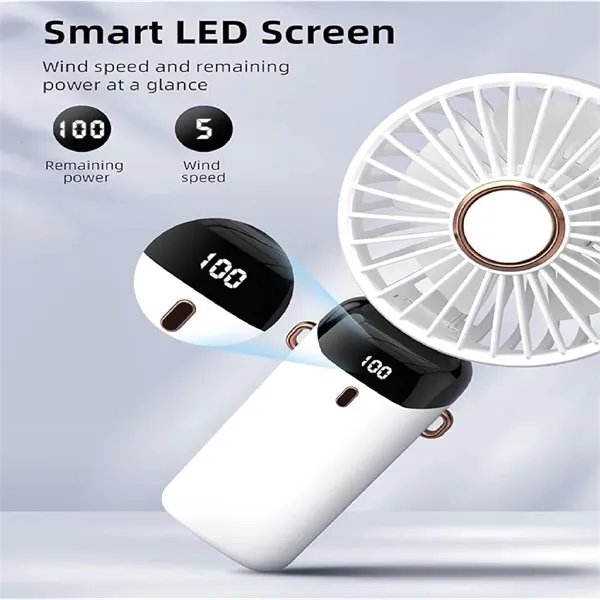 4200mAh Battery Operated Fan 5 Speeds&Digital Display - 4200mAh Battery Operated Fan 5 Speeds&Digital Display - Image 1 of 5