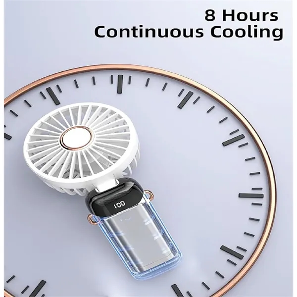 4200mAh Battery Operated Fan 5 Speeds&Digital Display - 4200mAh Battery Operated Fan 5 Speeds&Digital Display - Image 4 of 5