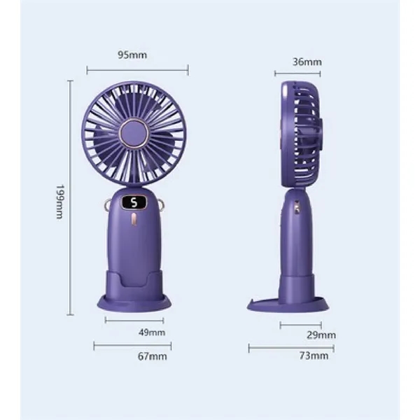 4200mAh Battery Operated Fan 5 Speeds&Digital Display - 4200mAh Battery Operated Fan 5 Speeds&Digital Display - Image 5 of 5