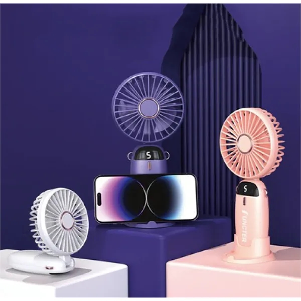 4200mAh Battery Operated Fan 5 Speeds&Digital Display - 4200mAh Battery Operated Fan 5 Speeds&Digital Display - Image 3 of 5