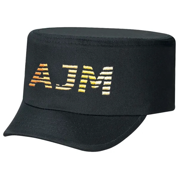 Military Style Deluxe Blended Chino Twill Cap With 2 Panels - Military Style Deluxe Blended Chino Twill Cap With 2 Panels - Image 0 of 3