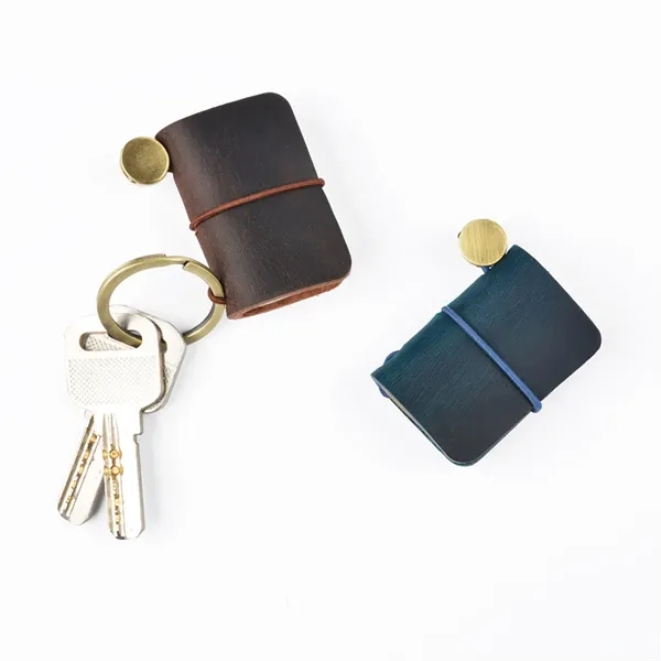 Crazy Horse Genuine Leather Mini Notebook Journal - Crazy Horse Genuine Leather Mini Notebook Journal - Image 3 of 4