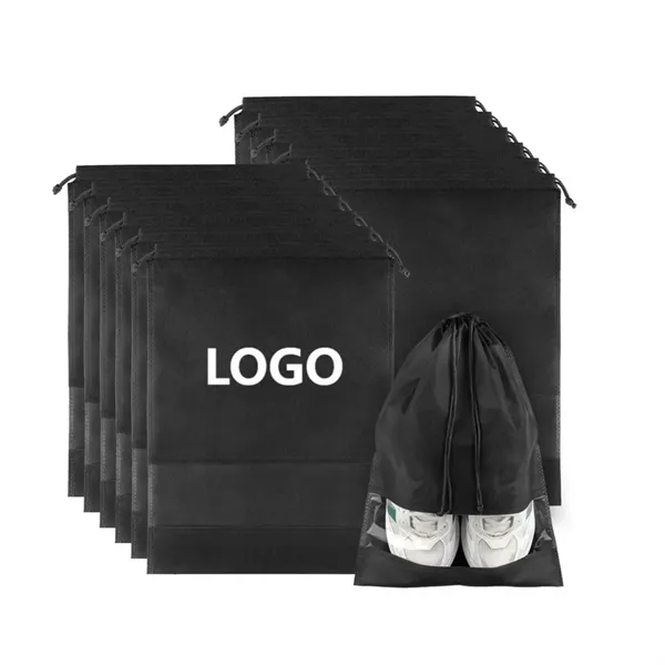 Portable Travel Non-woven Shoe Drawstring Bags - Portable Travel Non-woven Shoe Drawstring Bags - Image 0 of 4