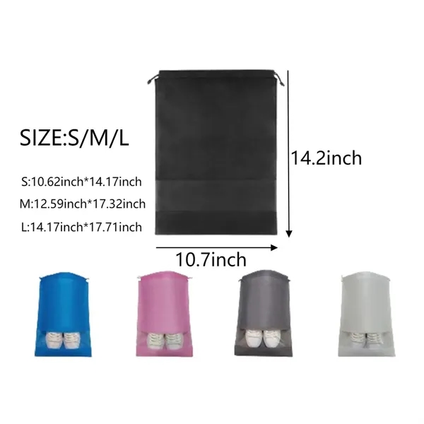 Portable Travel Non-woven Shoe Drawstring Bags - Portable Travel Non-woven Shoe Drawstring Bags - Image 1 of 4