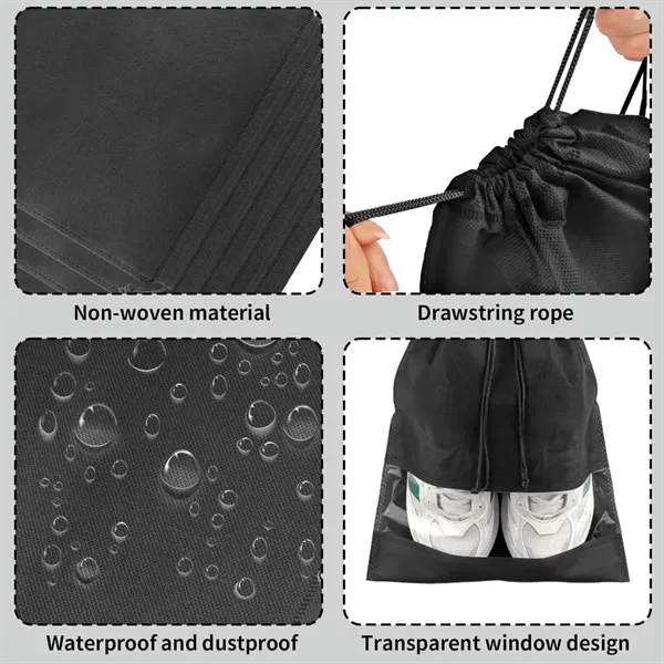 Portable Travel Non-woven Shoe Drawstring Bags - Portable Travel Non-woven Shoe Drawstring Bags - Image 2 of 4
