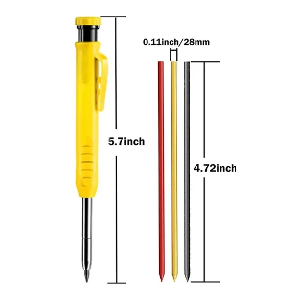 Solid Carpenter Pencil with Built-in Sharpener - Solid Carpenter Pencil with Built-in Sharpener - Image 1 of 8