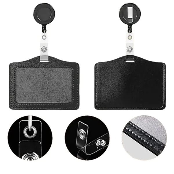 Business ID Card Badge Holder with Retractable Clip - Business ID Card Badge Holder with Retractable Clip - Image 1 of 7