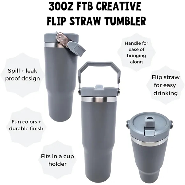 Stainless Steel Double Wall Insulated Tumbler With Handle - Stainless Steel Double Wall Insulated Tumbler With Handle - Image 3 of 4