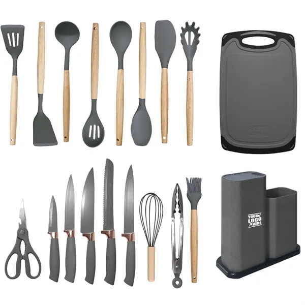 Silicone Cooking Utensil Set - Silicone Cooking Utensil Set - Image 0 of 6